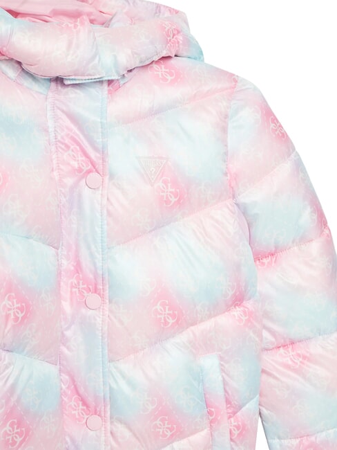 KIDS Wattierte Jacke mit Kapuze Regenbogen-Multi-Kombination - Kinder Jacken