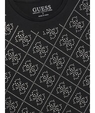 GUESS KIDS Kurz&auml;rmeliges T-Shirt mit Strass-Logo jetbla - Kinder-T-Shirt - 3