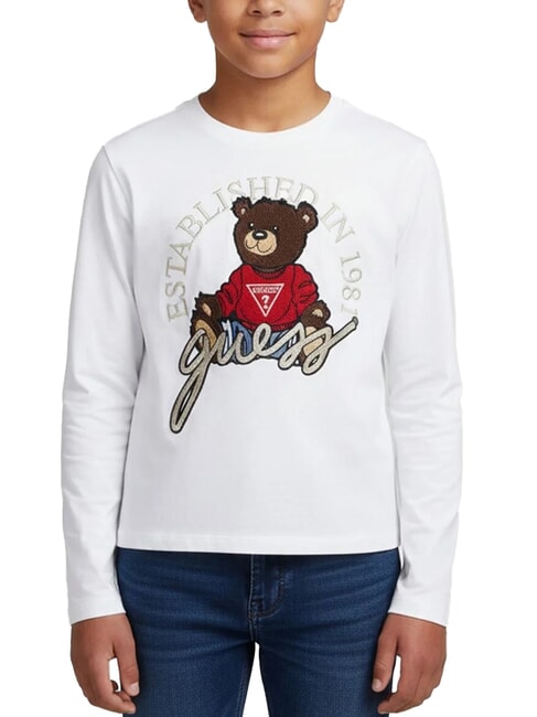 KIDS Lang&auml;rmeliges T-Shirt mit Teddyb&auml;r purwei&szlig; - Kinder-T-Shirt