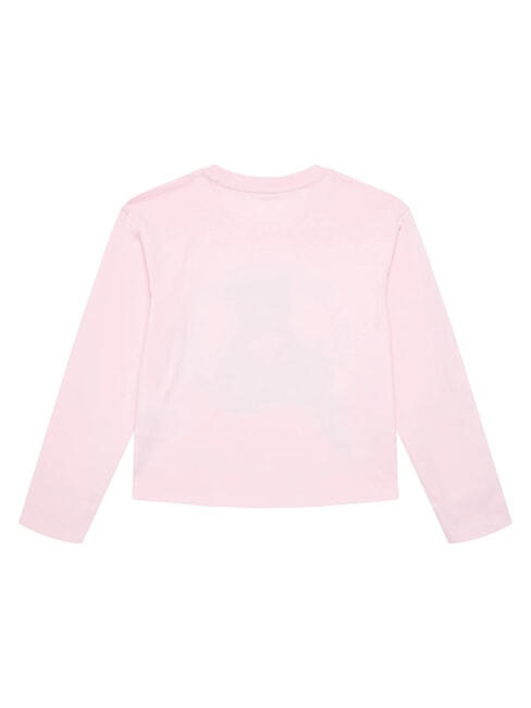 KIDS Lang&auml;rmeliges T-Shirt mit Teddyb&auml;r Zuckerwatte rosa - Kinder-T-Shirt