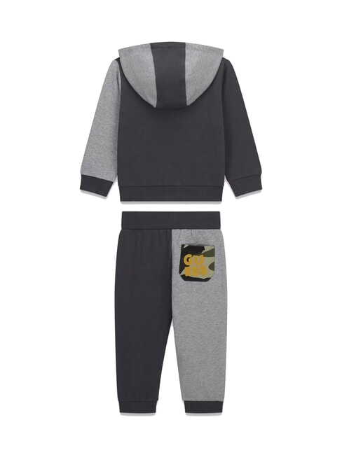 KIDS MINI ME Baby-Trainingsanzug-Set mit Sweatshirt und Hose Grautonkombination - Trainingsanz&uuml;ge f&uuml;r Kinder