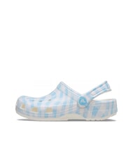 CROCS CLASSIC GINGHAM Damen-Slipper mit Print wei&szlig;/blau - Damenschuhe - 2