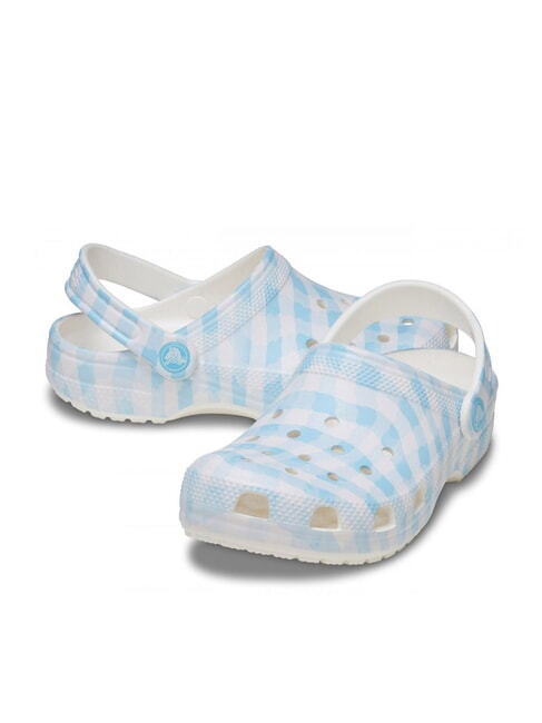 CLASSIC GINGHAM Damen-Slipper mit Print wei&szlig;/blau - Damenschuhe