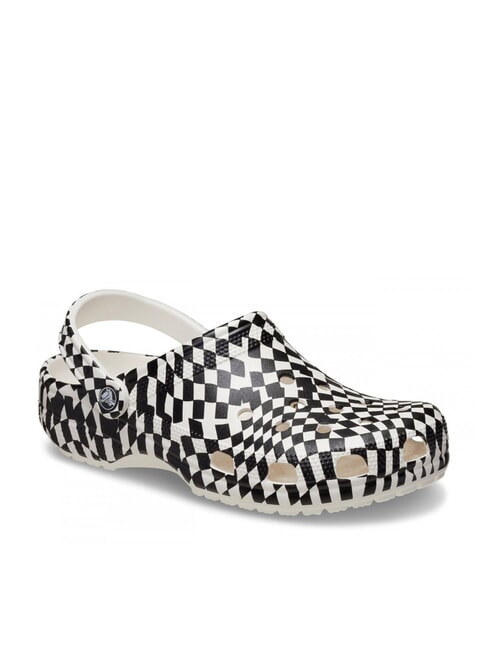CLASSIC WARPED Unisex-Hausschuhe mit Aufdruck wei&szlig; schwarz - Schuhe Unisex
