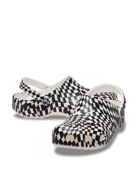 CLASSIC WARPED Unisex-Hausschuhe mit Aufdruck wei&szlig; schwarz - Schuhe Unisex