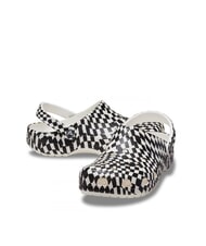 CROCS CLASSIC WARPED Unisex-Hausschuhe mit Aufdruck wei&szlig; schwarz - Schuhe Unisex - 6