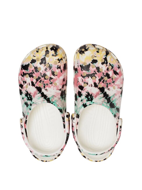 CLASSIC TIEDYE Damen-Sabotpantoffeln mit Aufdruck mehrfarbig/wei&szlig; - Damenschuhe