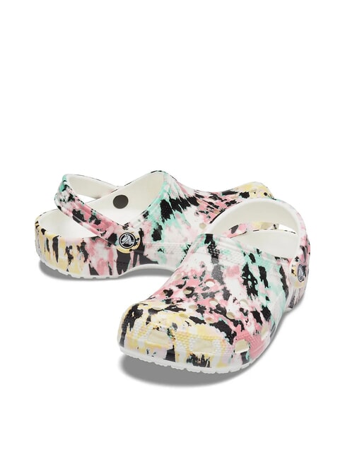 CLASSIC TIEDYE Damen-Sabotpantoffeln mit Aufdruck mehrfarbig/wei&szlig; - Damenschuhe