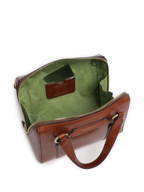 LAURA Ledertasche mit Schulterriemen BRAUN - Damentaschen