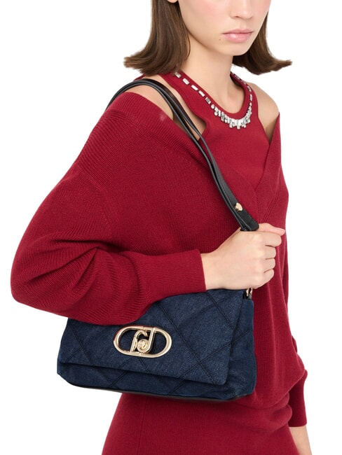 LAPUFFY Schultertasche / Umh&auml;ngetasche Kleid blau - Damentaschen