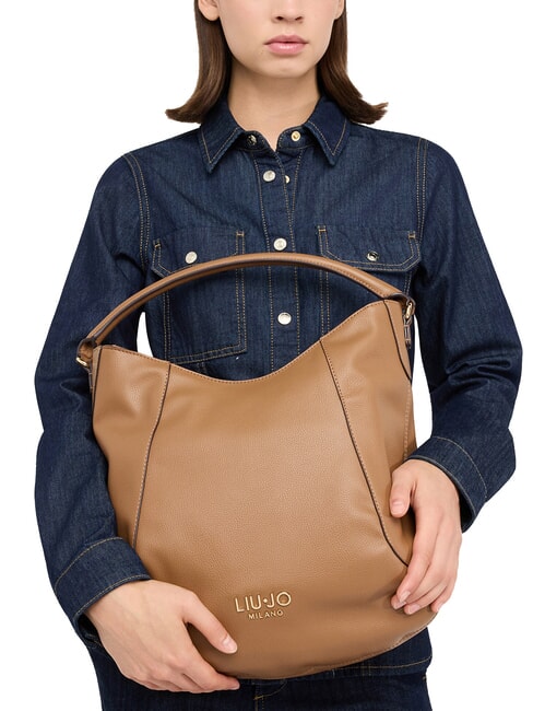 EVRIM Schultertasche im Hobo-Stil Wildleder- - Damentaschen