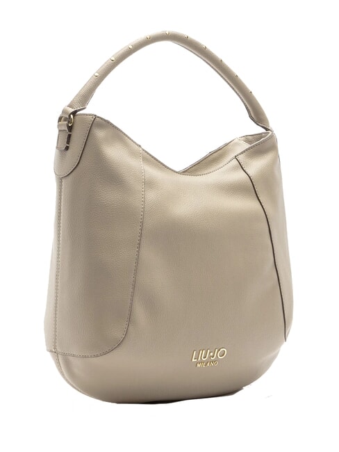 EVRIM Schultertasche im Hobo-Stil W&uuml;stentaupe - Damentaschen