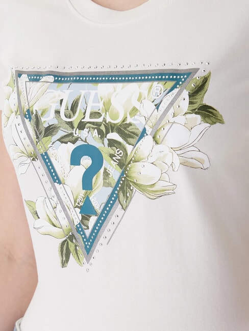 CAMELIA TRIANGLE Kurz&auml;rmeliges T-Shirt mit Aufdruck und Applikationen cremwhi - T-Shirts und Tops f&uuml;r Damen