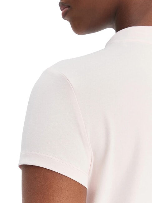 MOCK NECK ALL OVER 4G Schmal geschnittenes T-Shirt mit Strasssteinen Zartrosa - T-Shirts und Tops f&uuml;r Damen