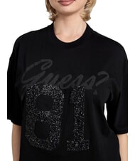 GUESS BELT WRAPPED Kurzarm-T-Shirt in Oversize-Passform jetbla - T-Shirts und Tops f&uuml;r Damen - 3