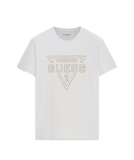 GUESS PAINTED TRIANGLE Kurzarm-T-Shirt in regul&auml;rer Passform purwei&szlig; - Herren-T-Shirts - 4