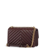 PINKO MINI LOVE BAG Eine Chevron-Tasche Burgunderwein-Antikgold - Damentaschen - 2