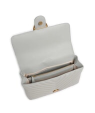 PINKO CLASSIC LADY LOVE BAG Chevron-Tasche Perlgrau-Antikgold - Damentaschen - 4