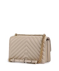 PINKO MINI LOVE BAG Eine Chevron-Tasche Beige-Rauchgrau-Antikgold - Damentaschen - 2