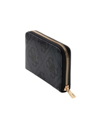 GUESS LAUREL 2 Mittelgro&szlig;e Geldb&ouml;rse mit Rei&szlig;verschluss und 4G-Logoaufdruck Kohle - Brieftaschen Damen - 3