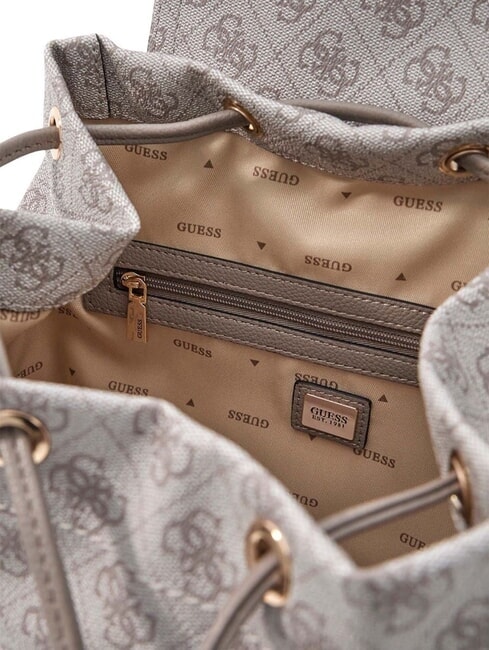 MANHATTAN 2 Rucksack mit 2 Taschen Logo in dunklem Taupe - Damentaschen