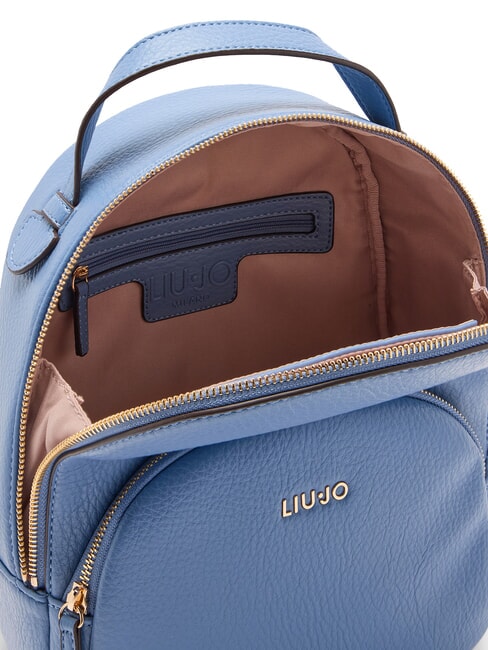 MANHATTAN Mittelgro&szlig;er runder Rucksack mit Tasche heller Denim - Damentaschen