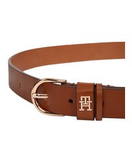 TOMMY HILFIGER ESSENTIAL EFFORTLESS Hergestellt in Italien Lederg&uuml;rtel Cognac / Schwarz - G&uuml;rtel - 2