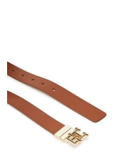 TOMMY HILFIGER TH LOGO Wendbarer Lederg&uuml;rtel Cognac / Zuckerrohr Mono - G&uuml;rtel - 4