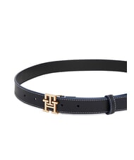 TOMMY HILFIGER TH LOGO Damenlederg&uuml;rtel Weltraumblau - G&uuml;rtel - 3