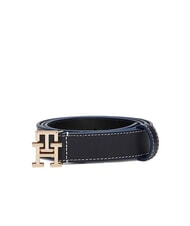 TOMMY HILFIGER TH LOGO Damenlederg&uuml;rtel Weltraumblau - G&uuml;rtel - 4