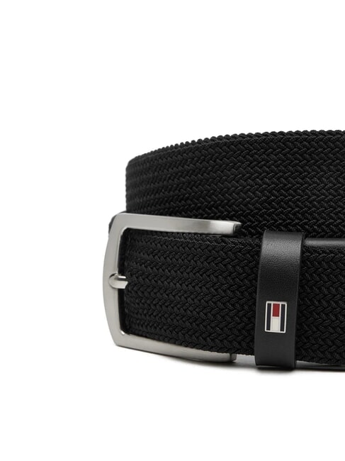 DENTON ELASTIC Herren-G&uuml;rtel aus gewebtem Stoff Schwarz - G&uuml;rtel