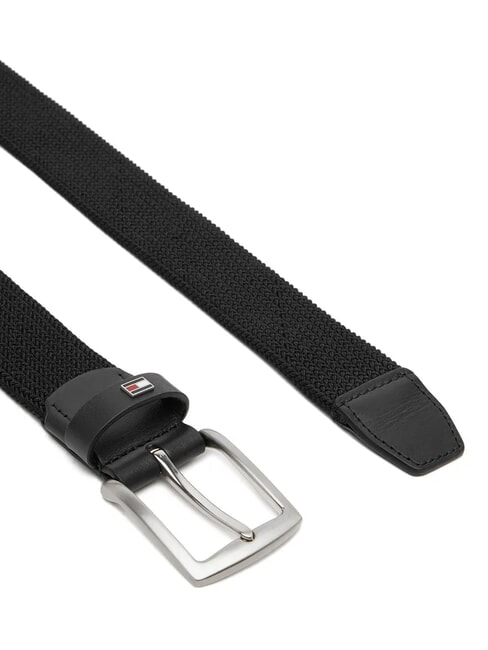 DENTON ELASTIC Herren-G&uuml;rtel aus gewebtem Stoff Schwarz - G&uuml;rtel