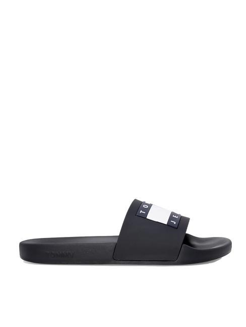 TOMMY JEANS Pool Slide Gummipantoffeln Schwarz - Herrenschuhe