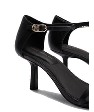 TOMMY HILFIGER TH Hohe Ledersandalen mit Riemen Schwarz - Damenschuhe - 4