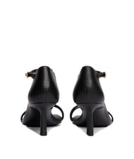 TOMMY HILFIGER TH Hohe Ledersandalen mit Riemen Schwarz - Damenschuhe - 5