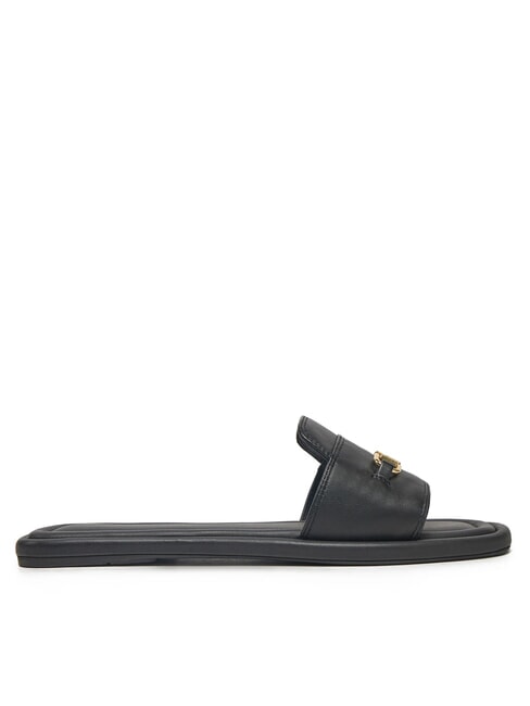 TH Lederpantoffeln mit Logo Schwarz - Damenschuhe