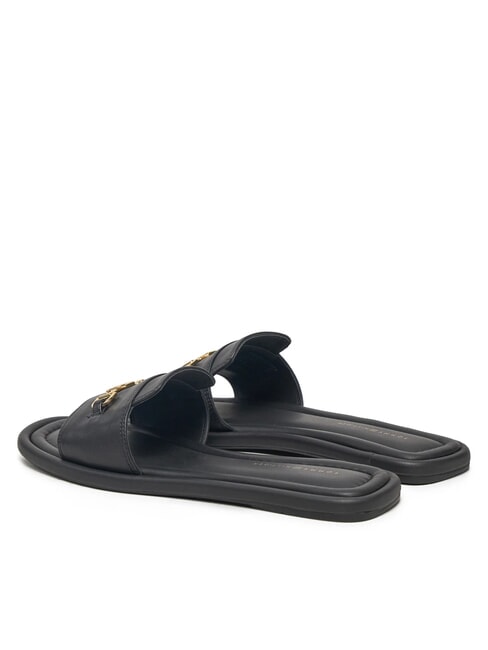 TH Lederpantoffeln mit Logo Schwarz - Damenschuhe