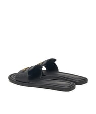 TOMMY HILFIGER TH Lederpantoffeln mit Logo Schwarz - Damenschuhe - 5
