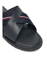 TOMMY HILFIGER TH Lederpantoffeln mit Logoband W&uuml;stenhimmel - Herrenschuhe - 4