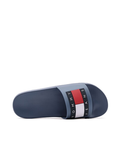 TOMMY JEANS Pool Slide Gummipantoffeln blaue K&uuml;ste - Herrenschuhe