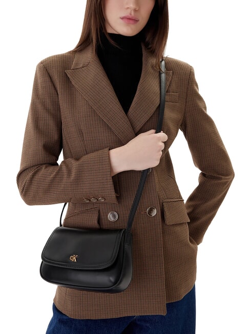 HARDWARE MONOGRAM Mini-Schultertasche auf Schwarz - Damentaschen