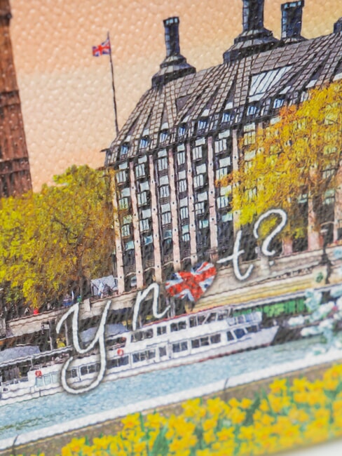 YESBAG Mittelgro&szlig;e Clutch mit Manschette gelbe Blume - Damentaschen