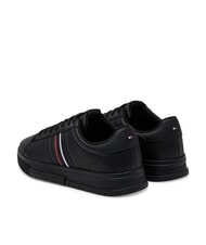 TOMMY HILFIGER MODERN CUPSOLE STRIPES Ledersneakers Schwarz - Herrenschuhe - 5