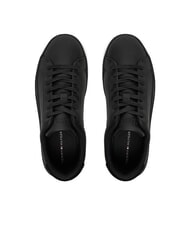 TOMMY HILFIGER COURT BETTER Ledersneakers Schwarz - Herrenschuhe - 4