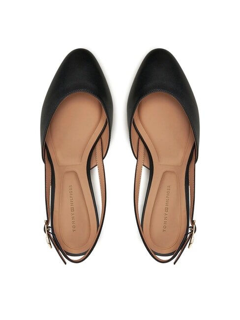 ELEGANT Lederpumps mit Fersenriemen Schwarz - Damenschuhe