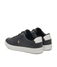 TOMMY HILFIGER ESSENTIAL CHIC COURT Damen-Sneaker aus Leder Schwarz - Damenschuhe - 5