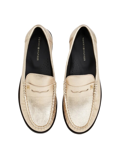 TH METALLIC Slipper aus Metallic-Leder Gold - Damenschuhe