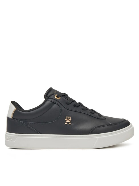 ESSENTIAL CHIC COURT Damen-Sneaker aus Leder Schwarz - Damenschuhe