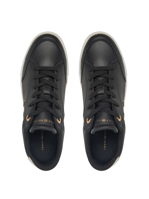 ESSENTIAL CHIC COURT Damen-Sneaker aus Leder Schwarz - Damenschuhe