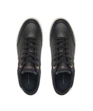 TOMMY HILFIGER ESSENTIAL CHIC COURT Damen-Sneaker aus Leder Schwarz - Damenschuhe - 4